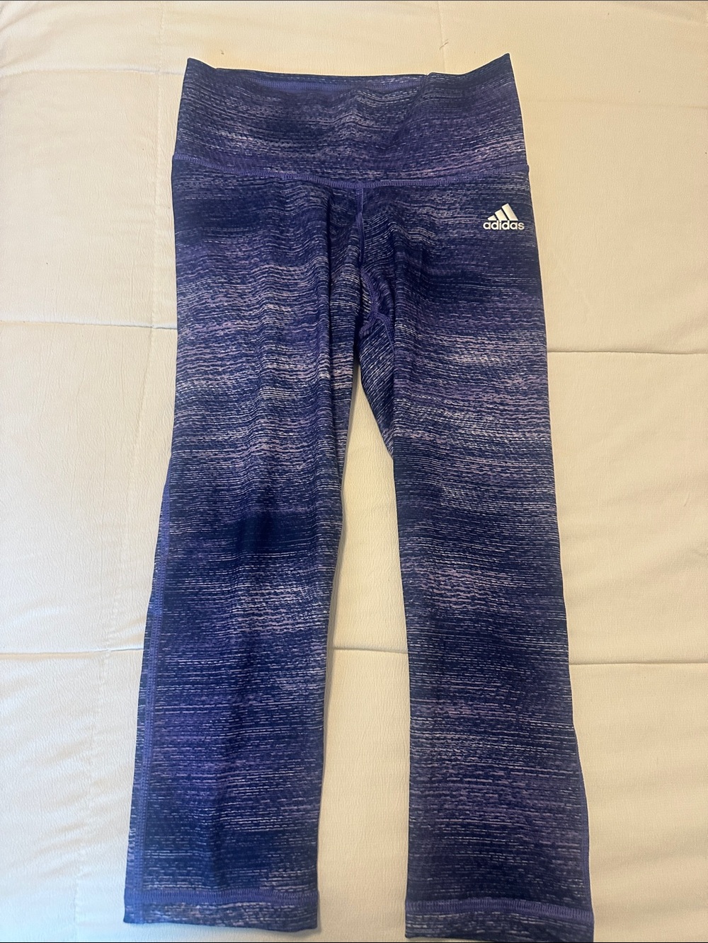 adidas Purple Space-Dye Leggings with Logo